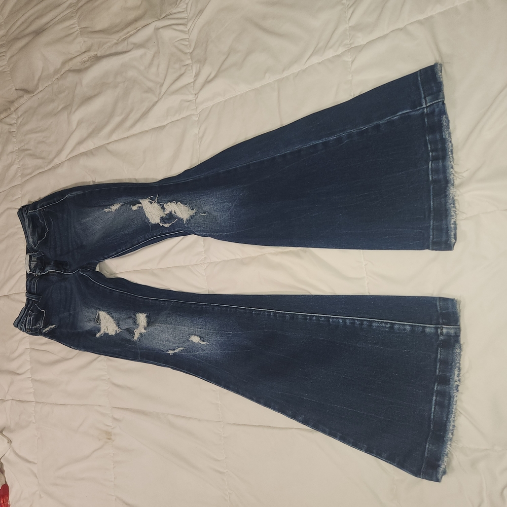 Women's Dark Blue Flared Jeans